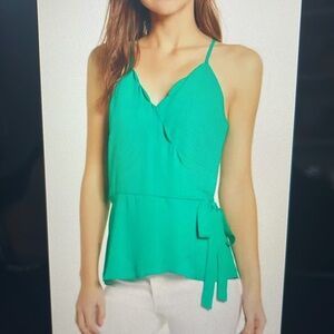 Chelsea 28 - Scalloped Wrap Thin Strap Top - Size XL